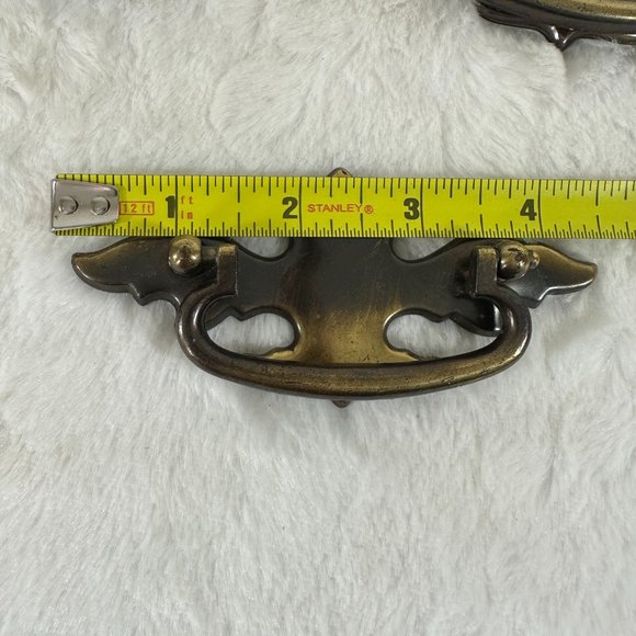 Vintage Brass Dresser Drawer Pulls Handles set of 9 (A7316DC) - Picture 6 of 7